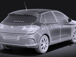 Citroen C4 2015 vray 3D 模型