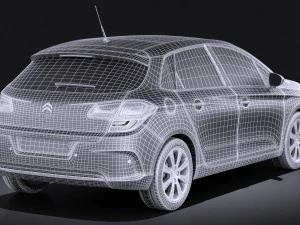 Citroen C4 2015 vray 3D Model