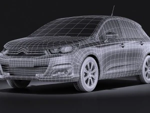 Citroen C4 2015 vray 3D Model