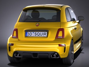 Fiat 595 Abarth 2017 3D 모델