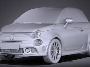 Fiat 595 Abarth 2017 3D 모델