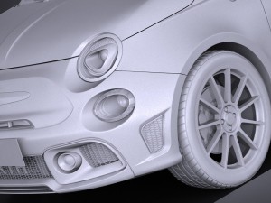 Fiat 595 Abarth 2017 3D 모델