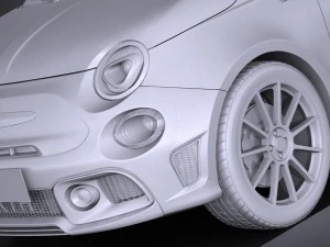 Fiat 595 Abarth 2017 3D Model