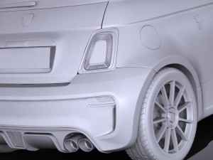 Fiat 595 Abarth 2017 3D 모델