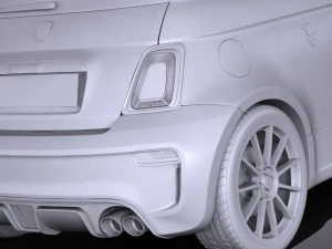 Fiat 595 Abarth 2017 3D Model