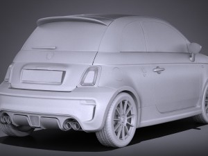 Fiat 595 Abarth 2017 3D 모델