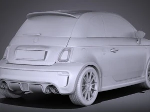 Fiat 595 Abarth 2017 3D Model
