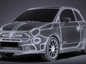Fiat 595 Abarth 2017 3D 모델