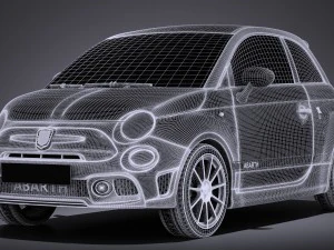 Fiat 595 Abarth 2017 3D Model