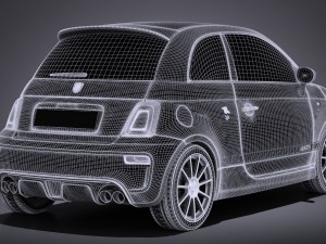 Fiat 595 Abarth 2017 3D 모델