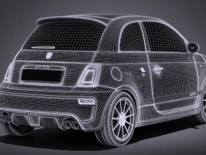 Fiat 595 Abarth 2017 3D Model