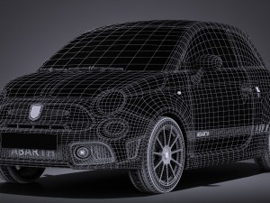 Fiat 595 Abarth 2017 3D 모델