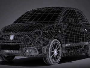 Fiat 595 Abarth 2017 3D Model