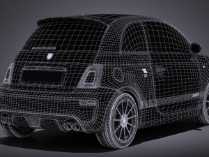 Fiat 595 Abarth 2017 3D 모델
