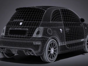 Fiat 595 Abarth 2017 3D Model
