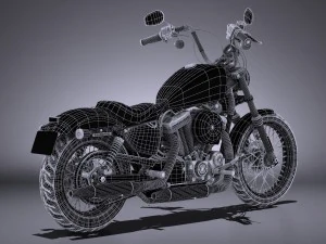 Harley Davidson siedemdziesiąt dwa 2016 Model 3D