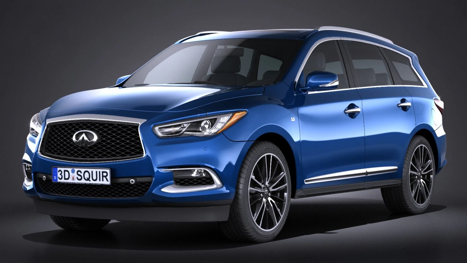 Infiniti QX60 2016 3D Model .c4d .max .obj .3ds .fbx .stl .blend