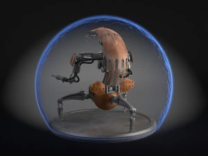 Star Wars Droideka Destroyer Droid 3D Model