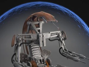 Star Wars Droideka Destroyer Droid 3D Model