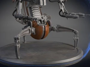 Star Wars Droideka Destroyer Droid 3D Model