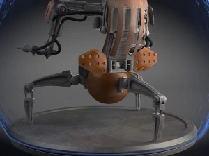 Star Wars Droideka Destroyer Droid 3D Model