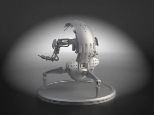 Star Wars Droideka Destroyer Droid 3D Model