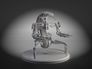Star Wars Droideka Destroyer Droid Modèle 3D