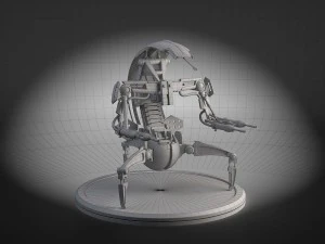 Star Wars Droideka Destroyer Droid 3D Model