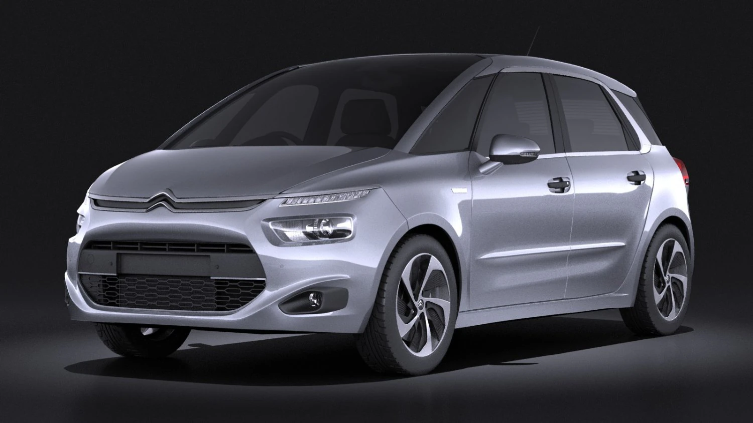 Citroen C4 Picasso 2014 Vray 3D Model .c4d .max .obj .3ds .fbx .stl .blend