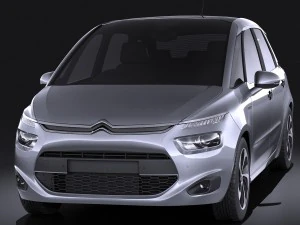 Citroen C4 Picasso 2014 Vray 3D Model