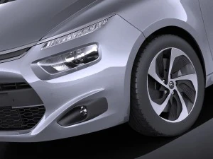 Citroen C4 Picasso 2014 Vray 3D Model