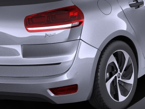 Citroen C4 Picasso 2014 Vray Model 3D