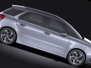 Citroen C4 Picasso 2014 Vray Model 3D