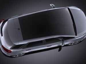 Citroen C4 Picasso 2014 Vray Model 3D