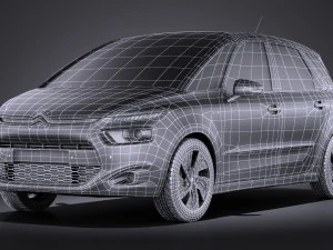 Citroen C4 Picasso 2014 Vray 3D Model