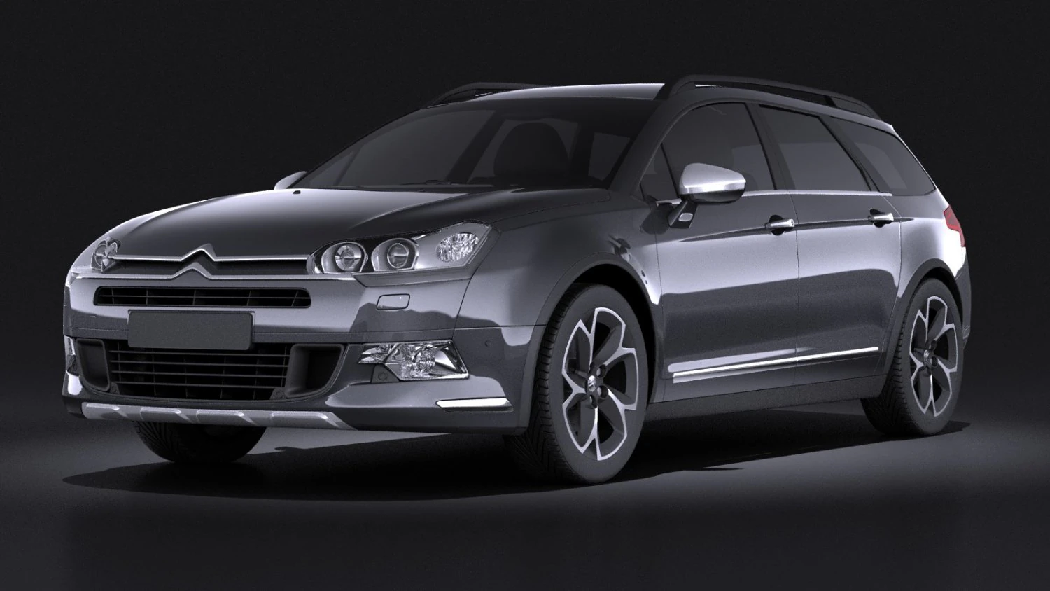 Citroen C5 Crosstourer 2014 Vray 3D Model .c4d .max .obj .3ds .fbx .stl .blend 