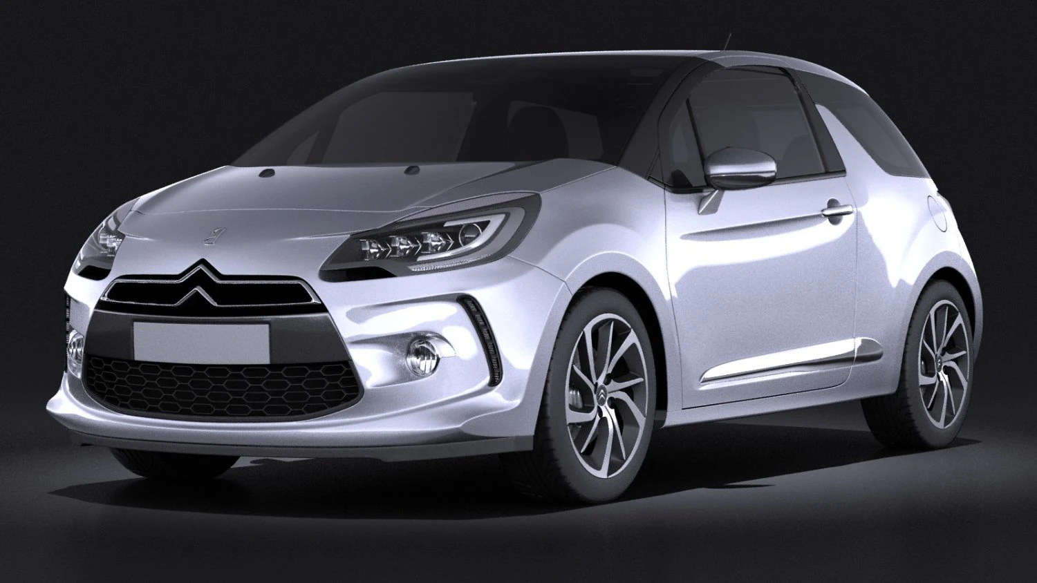 Citroen 3DS 2015 vray 3D Model .c4d .max .obj .3ds .fbx .stl .blend 