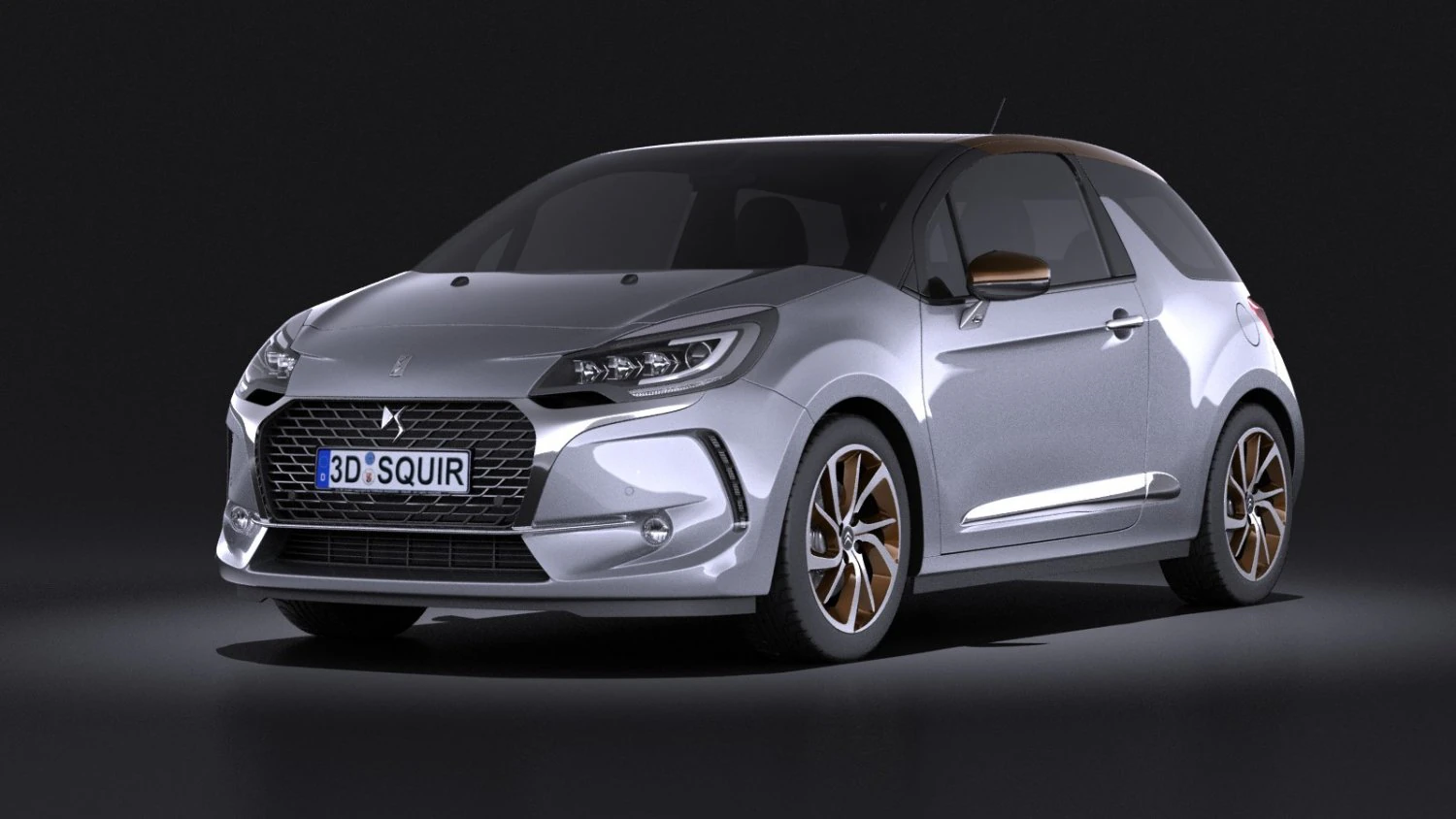 Citroen DS3 2016 vray 3D Model .c4d .max .obj .3ds .fbx .stl .blend