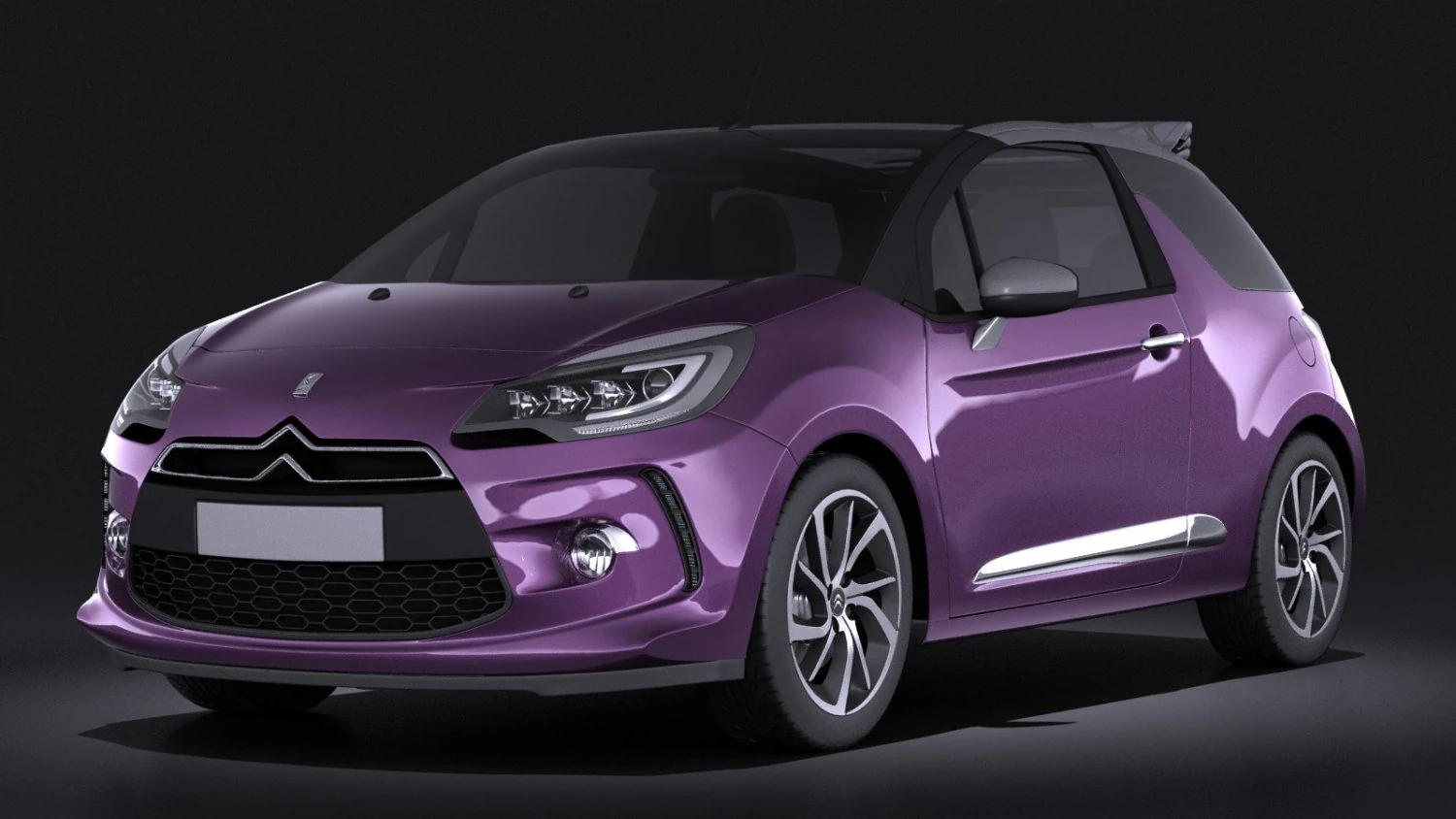 Citroen DS3 Cabrio 2015 Vray 3D Model .c4d .max .obj .3ds .fbx .stl .blend 
