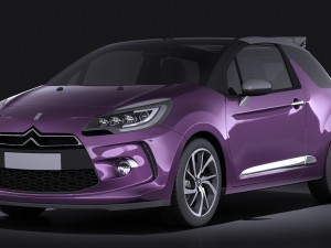 Citroen DS3 Cabrio 2015 Vray 3D Model
