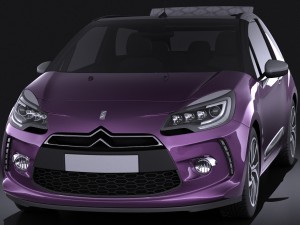 Citroen DS3 Cabrio 2015 Vray 3D Model