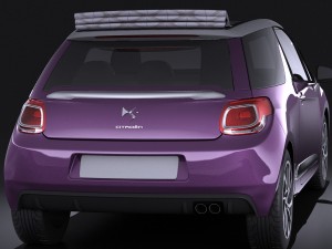Citroen DS3 Cabrio 2015 Vray 3D Model