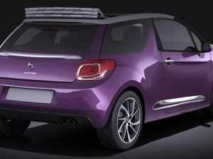 Citroen DS3 Cabrio 2015 Vray 3D Model