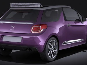 Citroen DS3 Cabrio 2015 Vray 3D Model