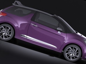 Citroen DS3 Cabrio 2015 Vray 3D Model