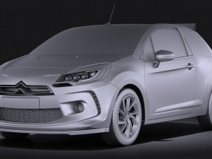 Citroen DS3 Cabrio 2015 Vray 3D Model
