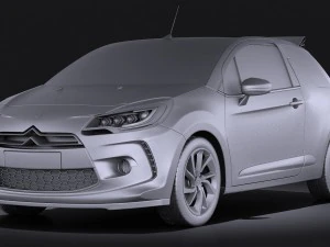 Citroen DS3 Cabrio 2015 Vray 3D Model