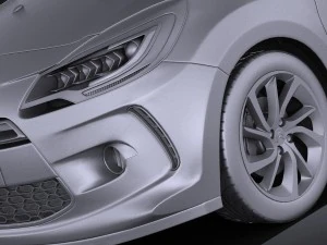 Citroen DS3 Cabrio 2015 Vray 3D Model