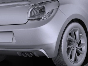 Citroen DS3 Cabrio 2015 Vray 3D Model