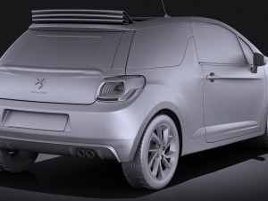 Citroen DS3 Cabrio 2015 Vray 3D Model